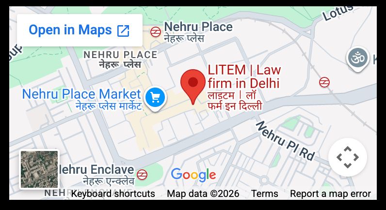 Map showing LITEM location in New Delhi